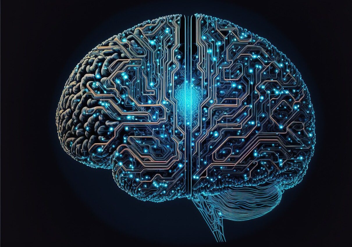 cyber brain, computer, brain